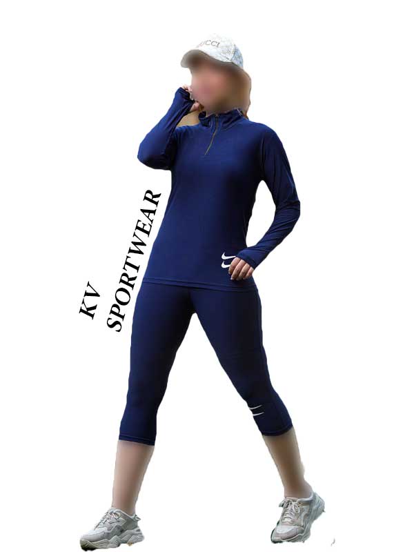 تیشرت شلوارک نیم زیپ فینگردار ورزشی زنانه NIKE