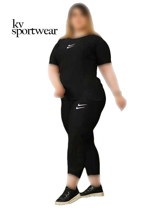 تیشرت شلوار ورزشی سایز بزرگ زنانه دبل Nike