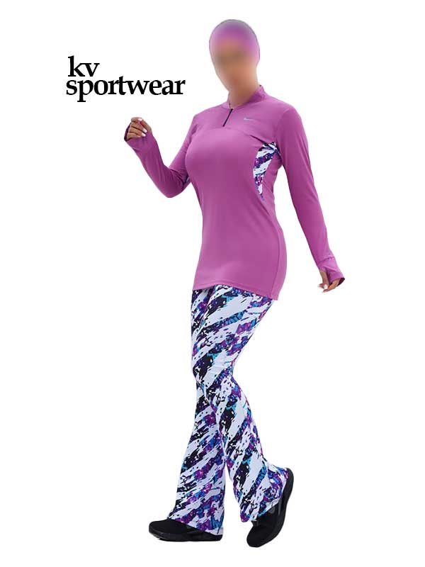 ست تیشرت شلوار فینگردار دمپا بوت کات ورزشی زنانه Nike کد 01