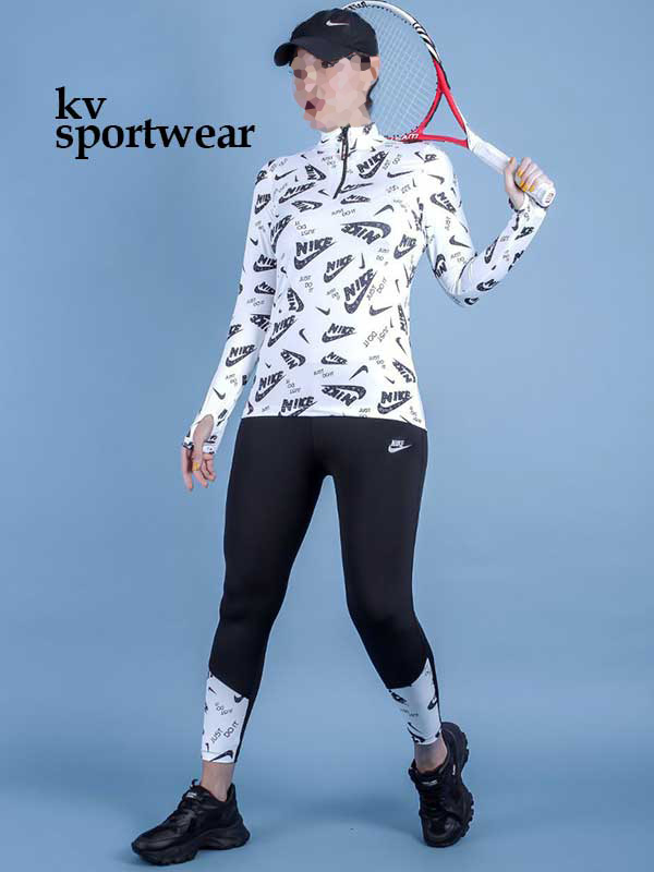 ست تیشرت لگ نیم زیپ فینگردار ورزشی زنانه کد 003