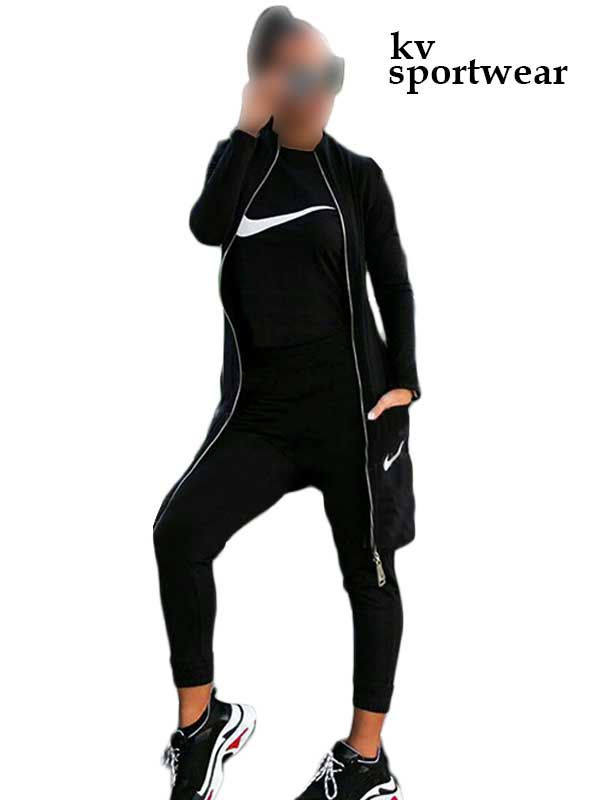 ست مانتو شلوار کراپ آستین بلند ورزشی زنانه Nike