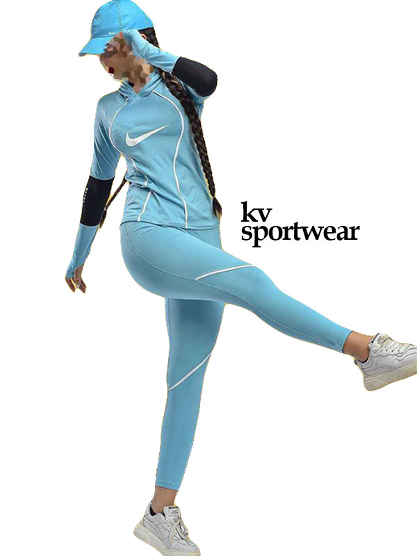 ست تیشرت شلوار کلاهدار فینگردار ورزشی زنانه NIKE