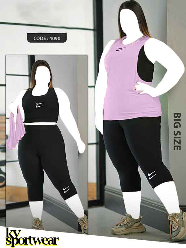 ست نیم تنه شلوارک و کاور بیگ سایز ورزشی زنانه دبل Nike