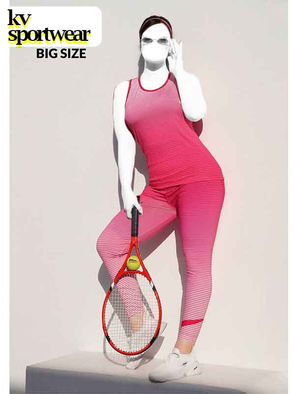 ست تاپ و لگ سایز بزرگ ورزشی زنانه NIKE کد 001