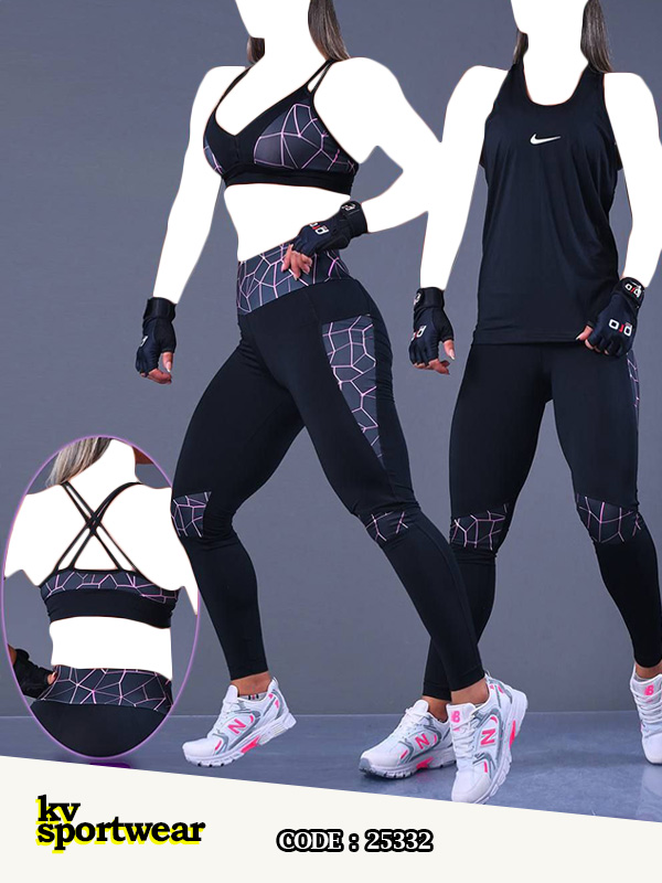 ست نیم تنه شلوار و کاور ورزشی زنانه Nike کد 04