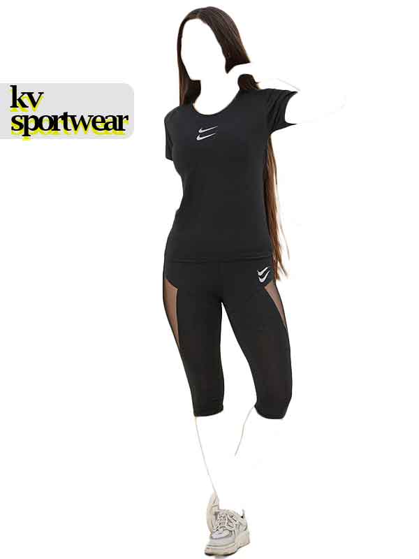 ست تیشرت شلوارک بلند ورزشی زنانه NIKE کد 002