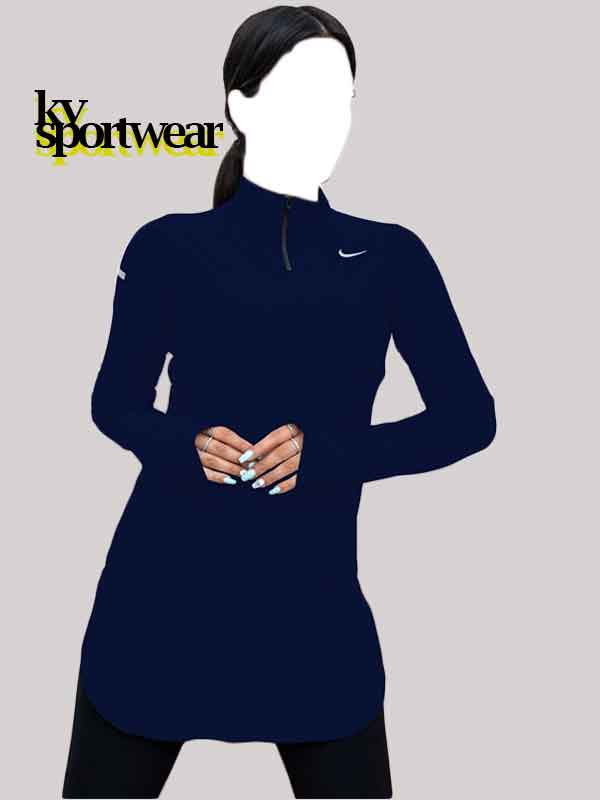 تونیک نیم زیپ فینگردار ورزشی زنانه Nike کد 006