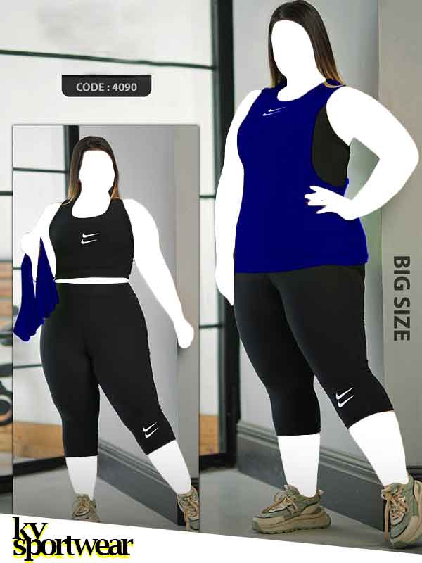 ست نیم تنه شلوارک و کاور بیگ سایز ورزشی زنانه دبل Nike