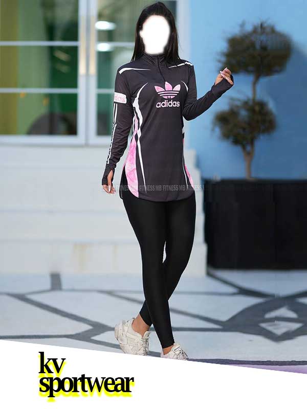 مانتو نیم زیپ فینگردار ورزشی زنانه adidas کد 007