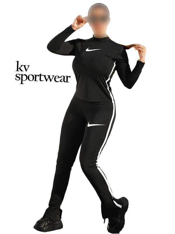 ست تیشرت لگ دمپا چاک دار ورزشی زنانه NIKE کد 002