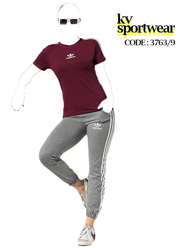 ست تیشرت شلوار ورزشی زنانه adidas کد 001