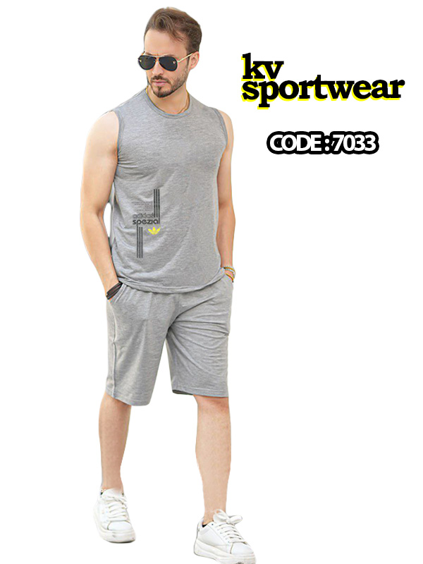 ست حلقه ای شلوارک اسپرت ورزشی مردانه adidas کد 001