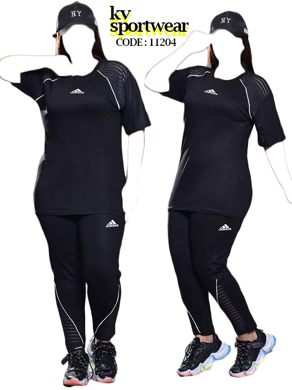ست تیشرت شلوار برمودا سابز برگ ورزشی زنانه adidas کد 001