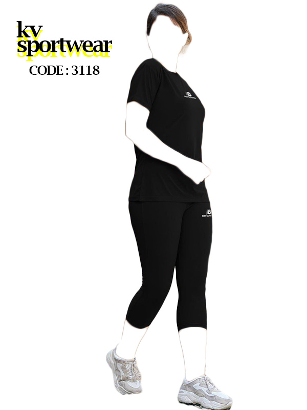 ست تیشرت شلوارک ورزشی زنانه NEW BALANCE کد 001
