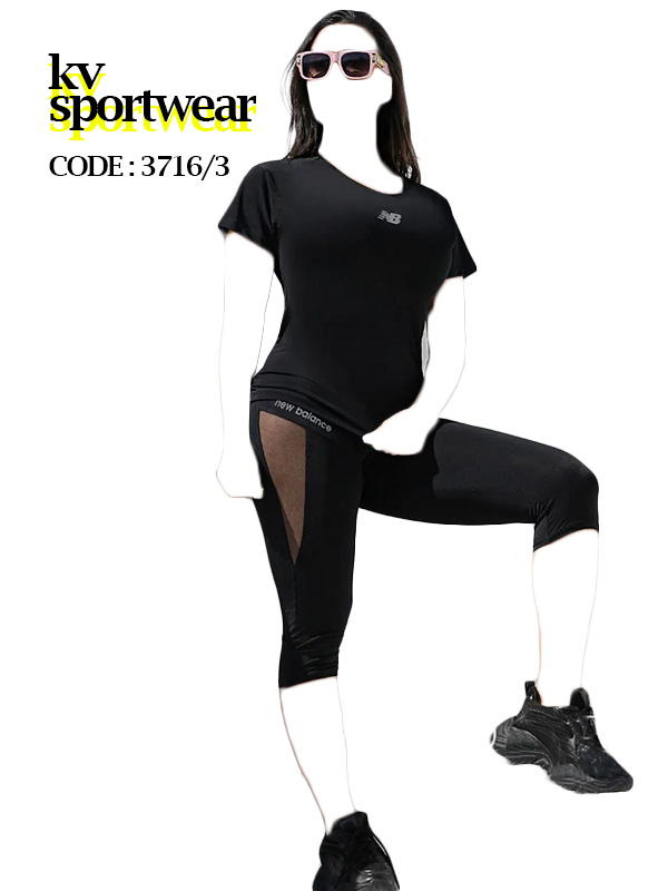 ست تیشرت شلوارک ورزشی زنانه NEW BALANCE کد 002