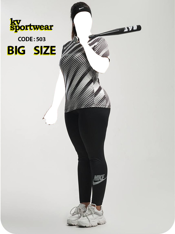ست تیشرت شلوار سایز بزرگ ورزشی زنانه NIKE کد 007