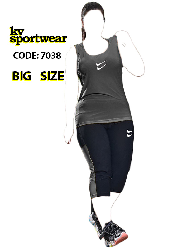 تاپ شلوارک بیگ سایز ورزشی زنانه Nike کد 008