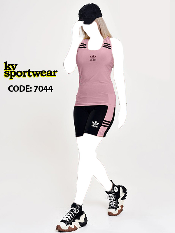 ست تاپ شورتک ورزشی زنانه adidas کد 002