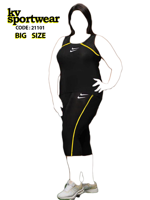 ست تاپ شلوارک سایز بزرگ ورزشی زنانه NIKE کد 002