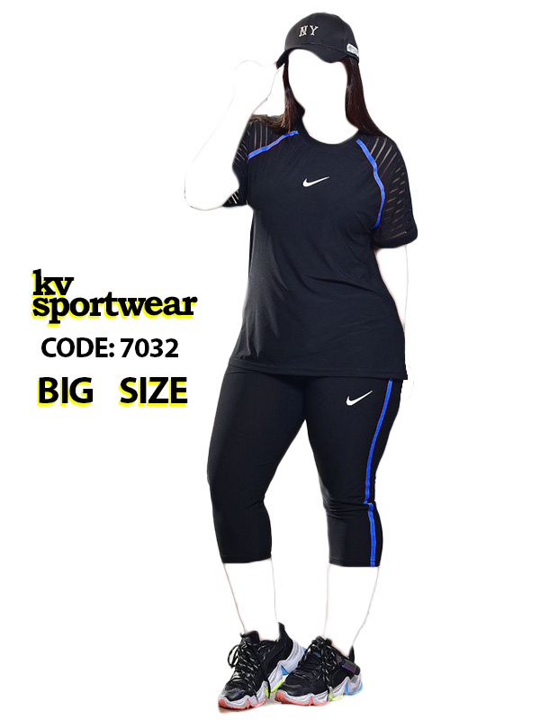 ست تیشرت شلوارک سایز بزرگ ورزشی زنانه Nike