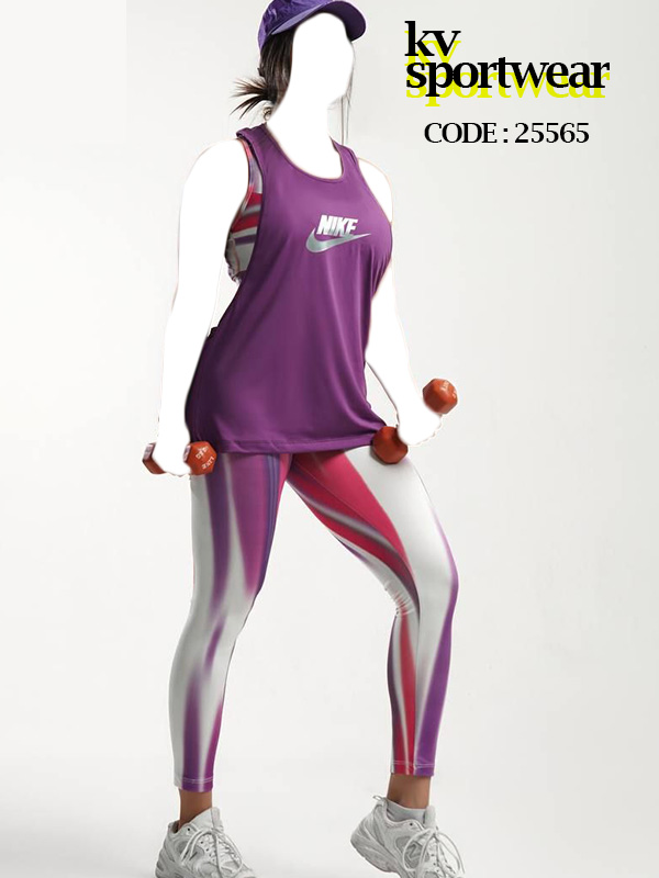 ست نیم تنه لگ و کاور ورزشی زنانه NIKE کد 0013