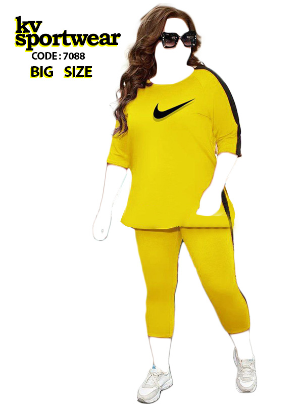 ست تیشرت شلوارک سایز بزرگ ورزشی زنانه Nike کد 007