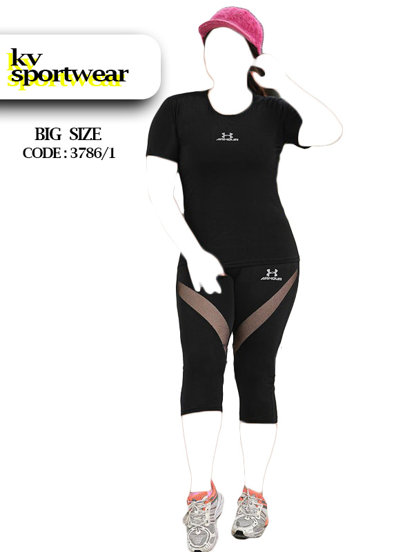 ست تیشرت شلوارک سایز بزرگ ورزشی زنانه UNDER ARMOUR کد 002