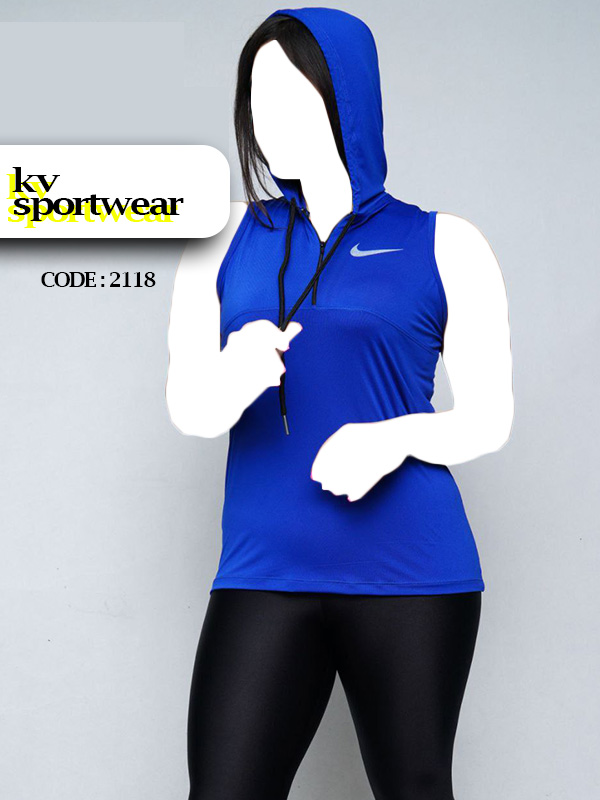 تاپ کلاهدار ورزشی زنانه NIKE کد 002