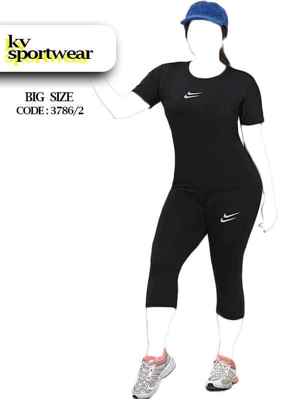 ست تیشرت شلوارک سایز بزرگ ورزشی زنانه Nike کد 0010
